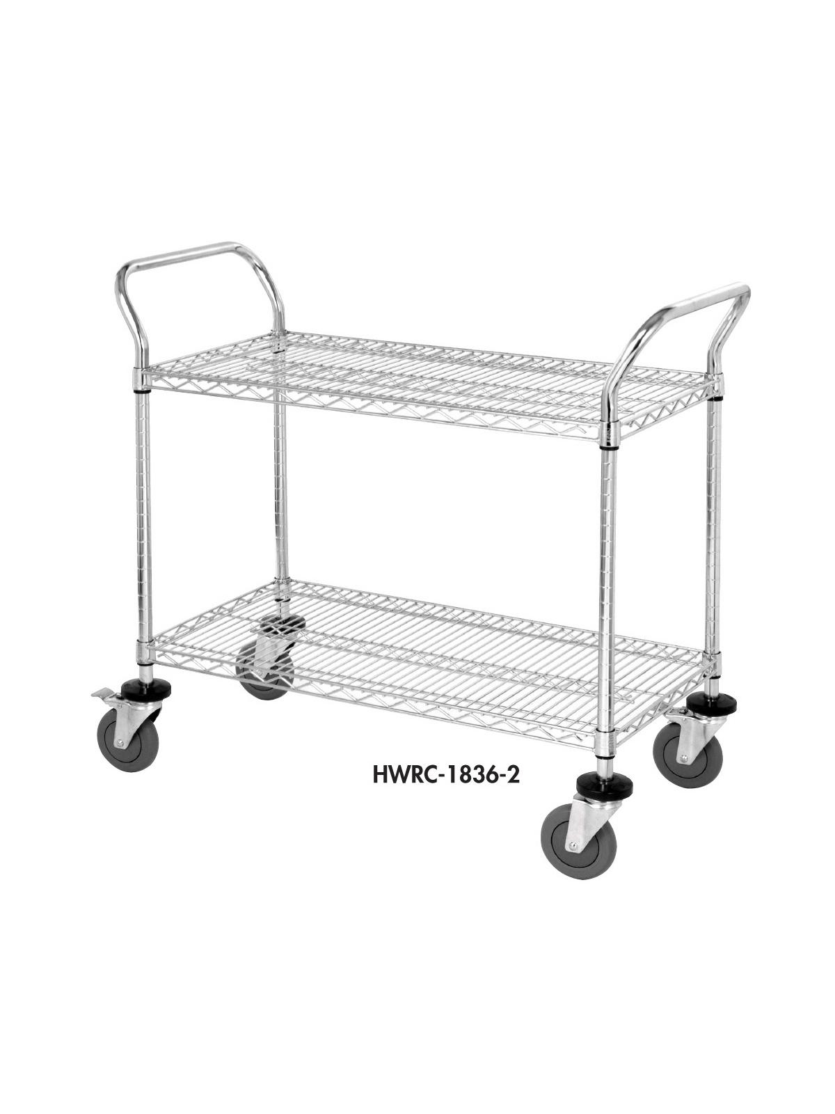 Chrome Wire Shelving Carts